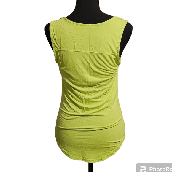 Sarin Mathews Neon Green Slouchy Neck Super Soft Blouse. Size S - Picture 4 of 6